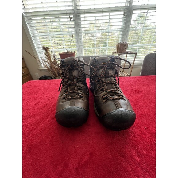 Keen Brown Mid-Height Waterproof Hiking Boots / Work Boots: Rubber Toe Mens 10D - Picture 5 of 13